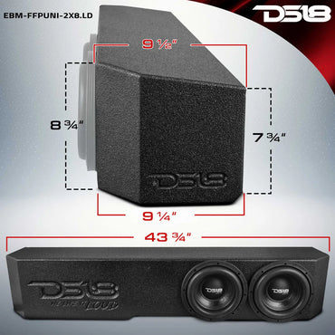 EBM-FFPUNI-2X8.LDPKG Universal Dual 8” Ported Subwoofer Enclosure