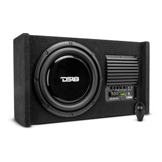 EN-DF10A Loaded Amplified Shallow Down Fire Subwoofer Enclosure 250 Watts Rms