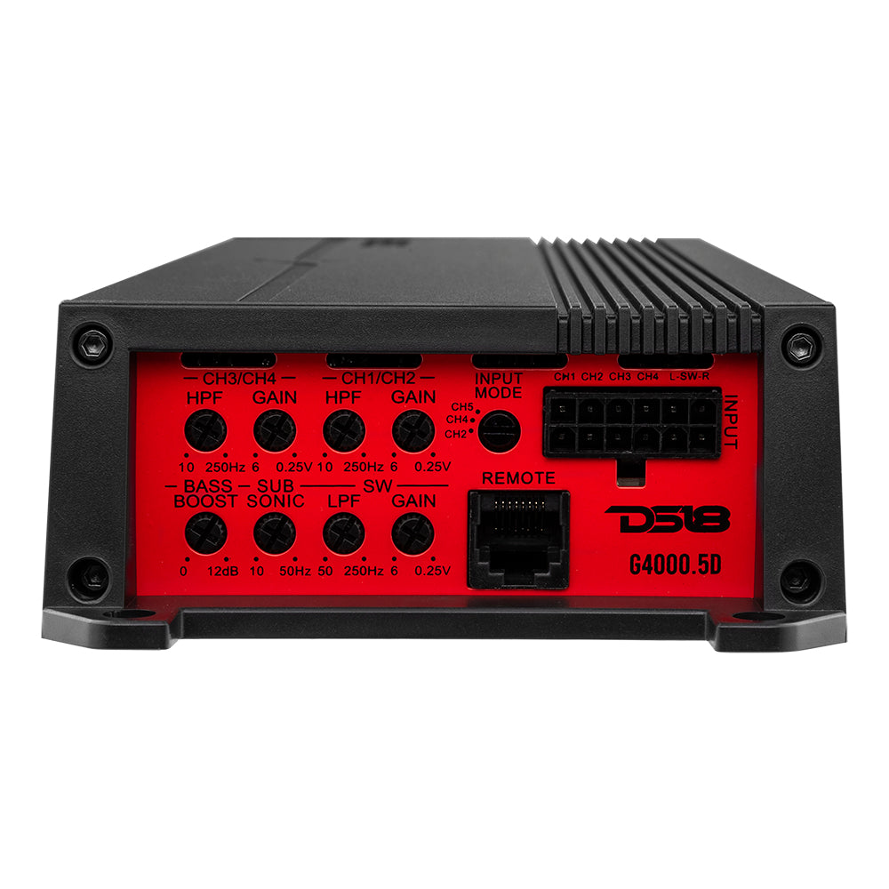 G4000.5D GEN-X 5-Channel Class D Amplifier 130 x 4 @ 4-Ohm + 900 x 1 @ 1-Ohm Watts Rms