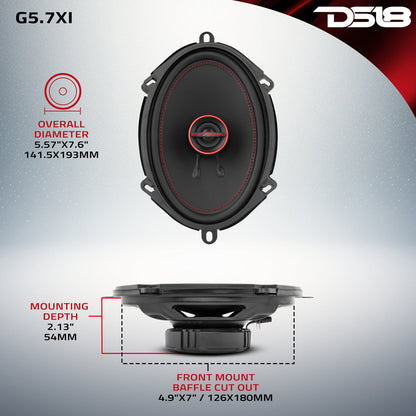 G5.7Xi 3-Way Coaxial Speakers 50 Watts Rms 4-Ohm