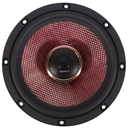 GXT65.2HR 6.5” 2 WAY COAXIAL SPEAKER HIGH QUALITY WITH BLACK CARBON FIBER RED GLASS FIBER MIXED