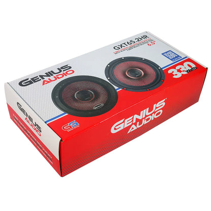 GXT65.2HR 6.5” 2 WAY COAXIAL SPEAKER HIGH QUALITY WITH BLACK CARBON FIBER RED GLASS FIBER MIXED