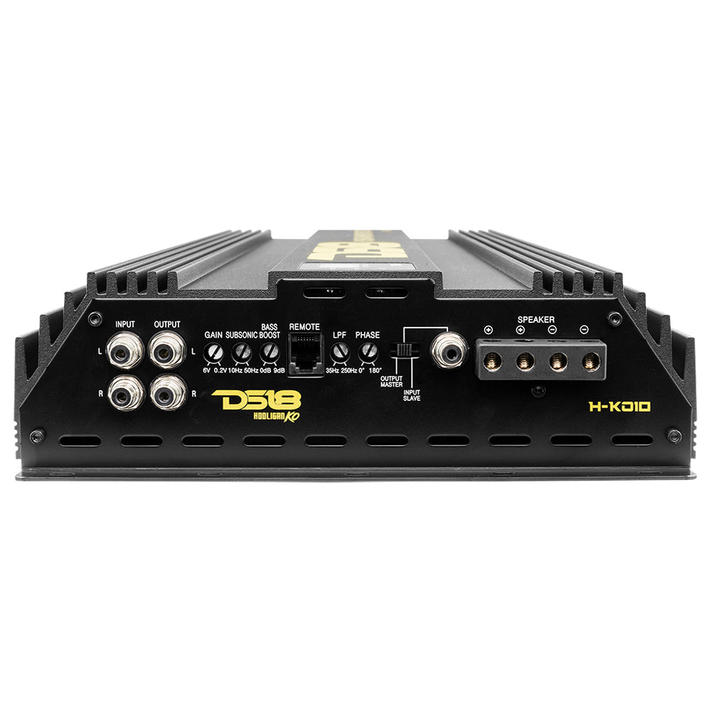 H-KO10/XA HOOLIGAN KO Gold 1-Channel Amplifier with Voltmeter 10000 Watts Rms @ 1-Ohm Made In Korea