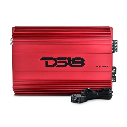 H-KO340/RD HOOLIGAN KO Full Range Class D 4-Channel Amplifier 4 x 300 Watts Rms @ 4-Ohm Made In Korea