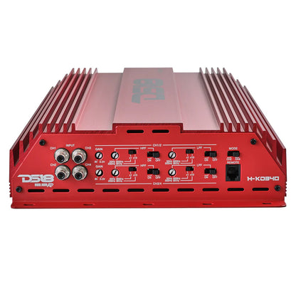 H-KO340/RD HOOLIGAN KO Full Range Class D 4-Channel Amplifier 4 x 300 Watts Rms @ 4-Ohm Made In Korea