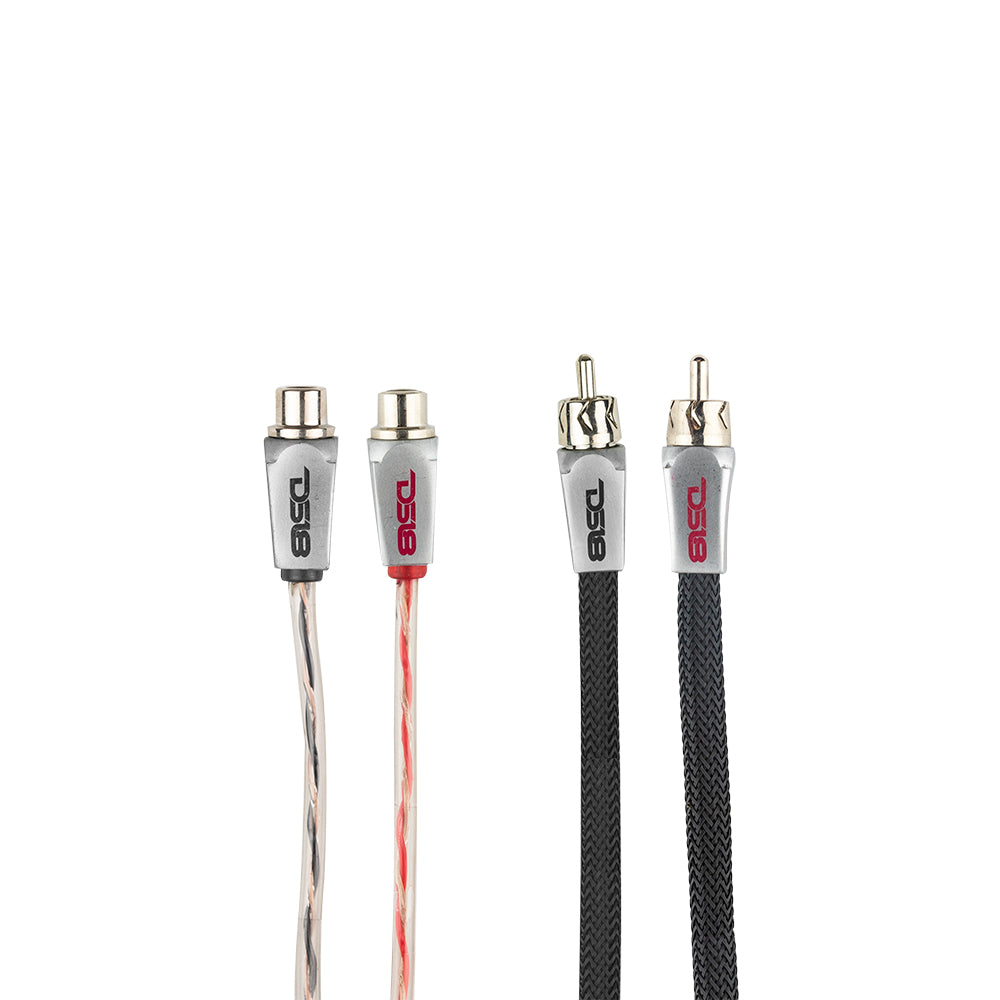 HQRCA-2F1MKIT Level 3 100% OFC RCA Y Connector 2 Female to 1 Male Black + Red Kit