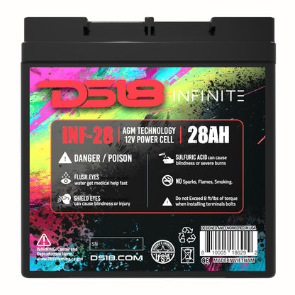 INF-28AH INFINITE 28 AH AGM Power Cell Battery