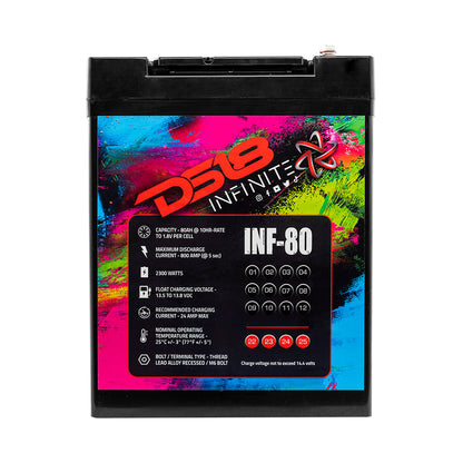 INF-80AH INFINITE 80 AH 2300 Watts AGM Power Cell 12 Volt Battery