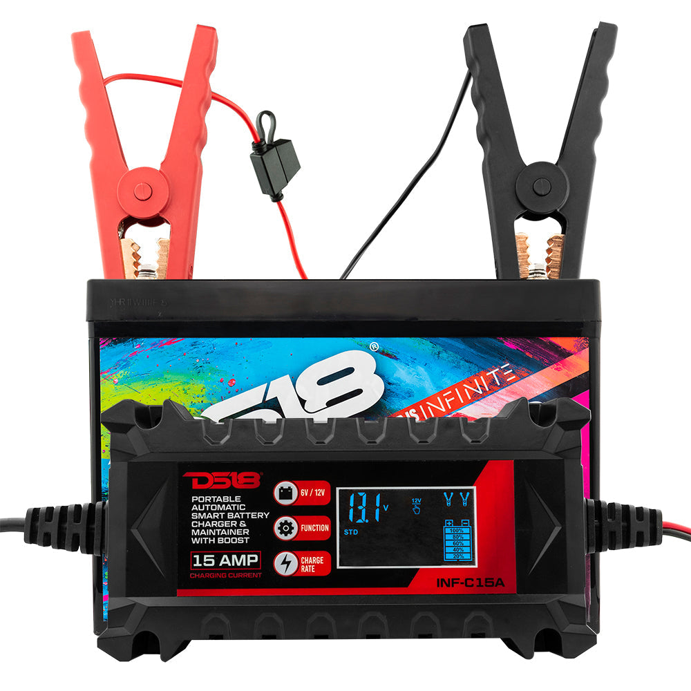 INF-C15A Automatic Smart Lithium and AGM Car Battery Charger &amp; Maintainer