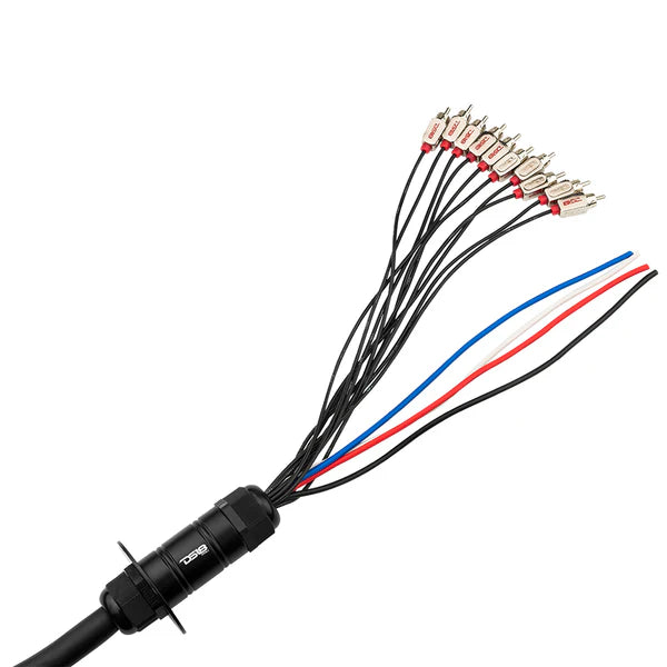 MDSA10/4.50FT DS18 Snake, Medusa 10 Channel RCA and 4 x 12GA OFC Power Wire 50 Feet