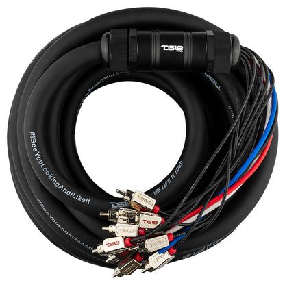 MDSA10/4.30FT Snake, Medusa 10 Channel RCA and 4 x 12GA OFC Power Wire 30 Feet