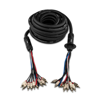 MDSA10/4.50FT DS18 Snake, Medusa 10 Channel RCA and 4 x 12GA OFC Power Wire 50 Feet