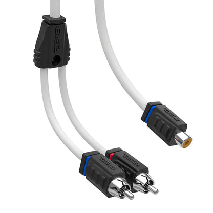 MOFCR-1F2M RCA Marine Grade Tinned 100% Copper OFC Y Connector 1 FEMALE to 2 MALE - WHITE