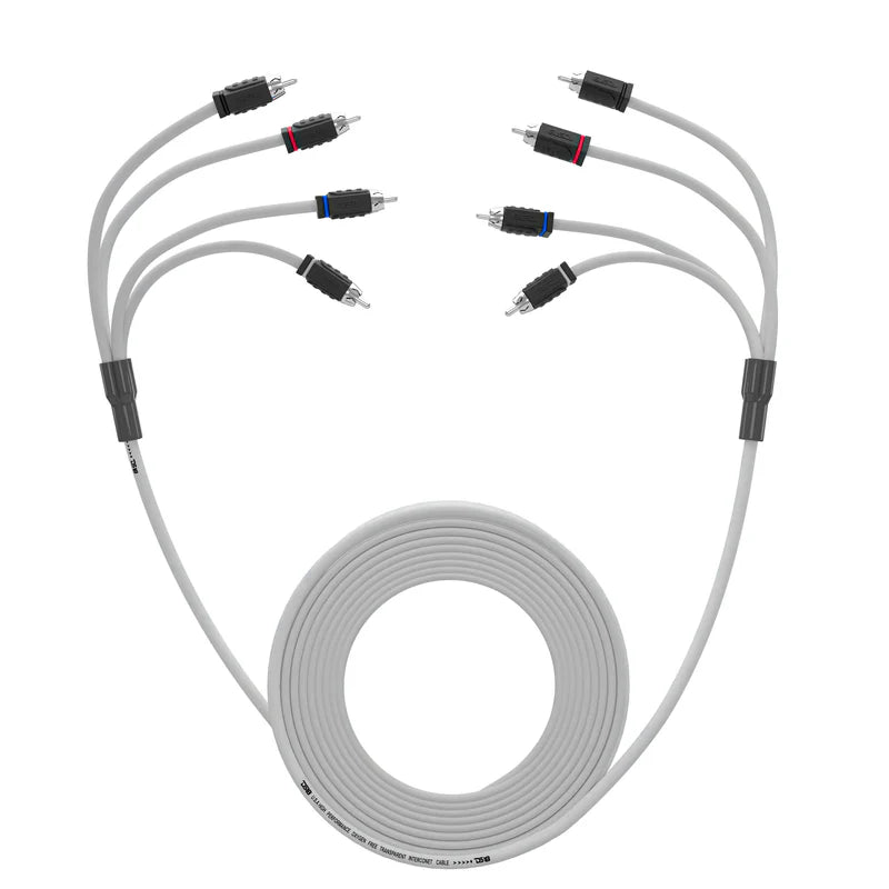 MOFCR-25FT.4CH RCA Marine Grade Tinned 100% Copper OFC 25 Feet / 4 Channel - WHITE