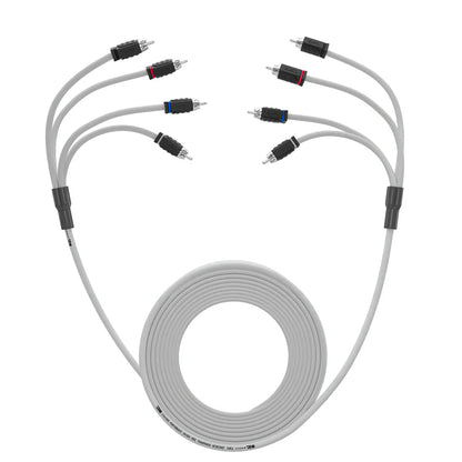 MOFCR-25FT.4CH RCA Marine Grade Tinned 100% Copper OFC 25 Feet / 4 Channel - WHITE