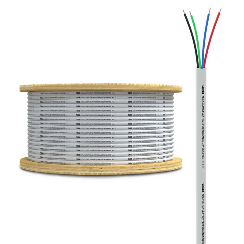 MRGB-18GA-100FT 18-GA Marine Tinned 100% Copper OFC LED RGB Wires -100 Feet