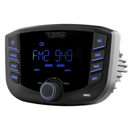 MRX2 Marine and Powersports Headunit 3" LCD screen , 2 Zones, 4 volts Output, BT, RDS 4X50 Watts