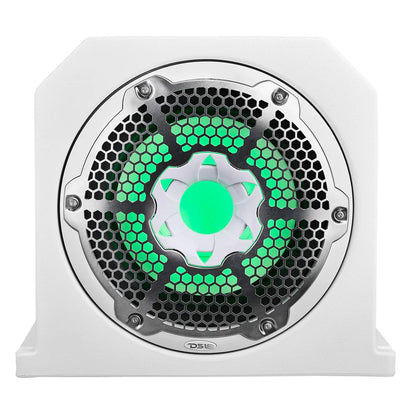 NXL-10SUBLD Dual 10" Marine Subwoofer Enclosure with 10" Passive Radiator and LED RGB Lights 350 Watts Rms 4-Ohm (NXL-10SUB Included)