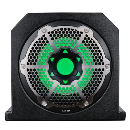 NXL-10SUBLD Dual 10" Marine Subwoofer Enclosure with 10" Passive Radiator and LED RGB Lights 350 Watts Rms 4-Ohm (NXL-10SUB Included)