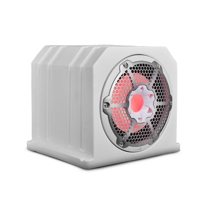 NXL-10SUBLD Dual 10" Marine Subwoofer Enclosure with 10" Passive Radiator and LED RGB Lights 350 Watts Rms 4-Ohm (NXL-10SUB Included)