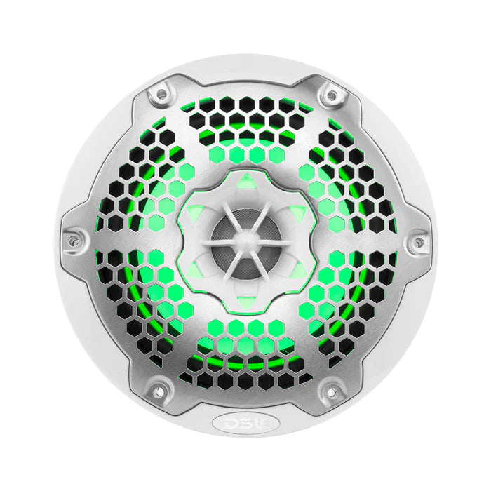 NXL-6M/WH DS18 NXL 6.5 2-Way Coaxial Marine Speaker With LED RGB Lights 100 Watts