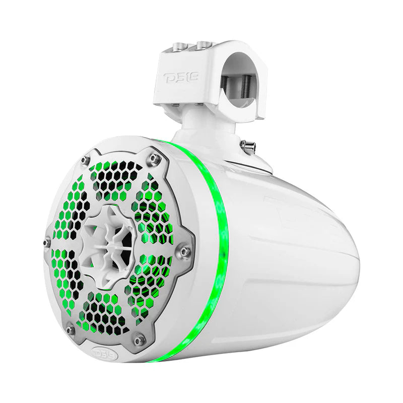 NXL-X6TPNEO/WH NXL 6.5" Neodymium Marine and Powersports Towers with Built-in Passive Radiator, 1" Driver and LED RGB Lights 150 Watts Rms -White
