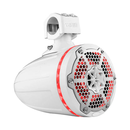 NXL-X6TPNEO/WH NXL 6.5" Neodymium Marine and Powersports Towers with Built-in Passive Radiator, 1" Driver and LED RGB Lights 150 Watts Rms -White