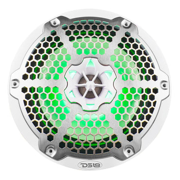NXL-10M/WH NXL 10" 2-Way Coaxial Marine Speaker with RGB LED Lights 200 Watts Rms 4-Ohm