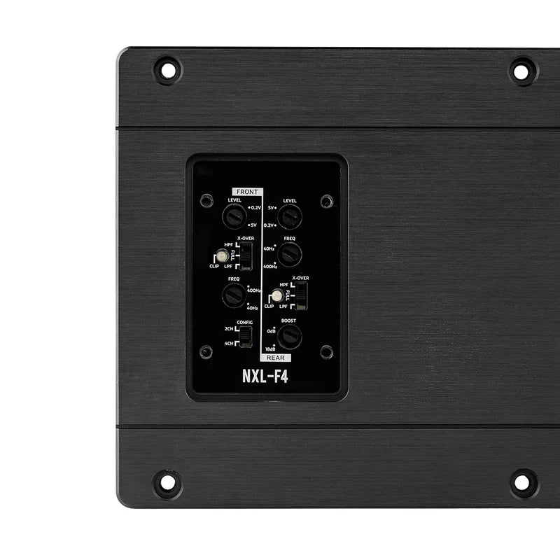 NXL-F4 NXL 4-Channel Full-Range Class D IP67 Marine and Powersports Flush Mount Amplifier 4 x 100 Watts Rms @ 4-Ohm