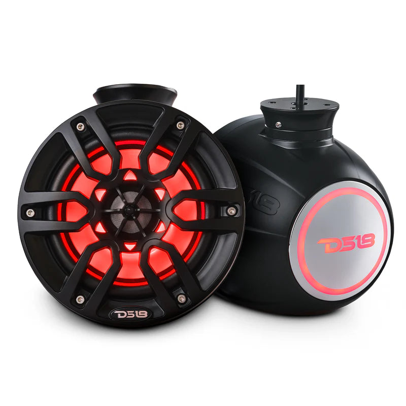 NXL-PS8W NXL 8" Pod 375W Speaker with Integrated RGB LED Lights (Pair) - Perfect for Jet Skis