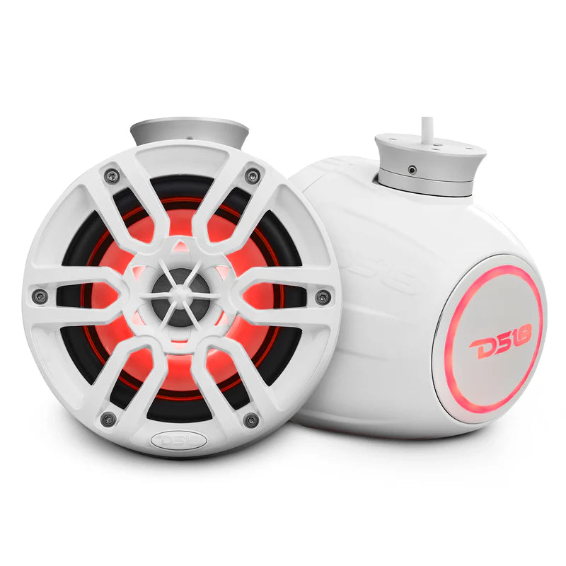 NXL-PS8W NXL 8" Pod 375W Speaker with Integrated RGB LED Lights (Pair) - Perfect for Jet Skis