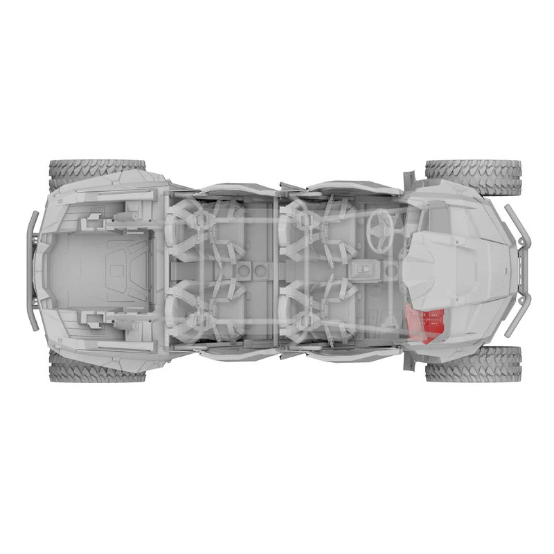 RZR-GBSUB10LD Polaris RZR Glove Box 10" Subwoofer Enclosure 1200 Watts Carbon Fiber Subwoofer