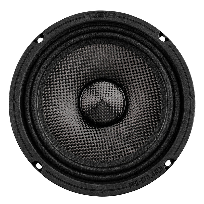 PRO-CF6.4SLN 6.5” Slim Motorcycle & Motorsports Loudspeaker With Neodymium Magnet and Water Resistant Carbon Fiber Cone | 4-Ohm 150W RMS