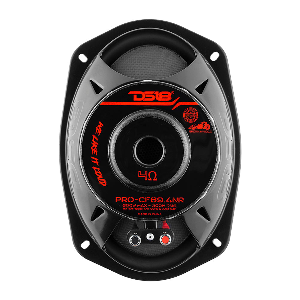 PRO-CF69.4NR Neodymium Carbon Fiber Water resistant Cone Mid-Bass Loudspeaker 300 Watts Rms 4-Ohm