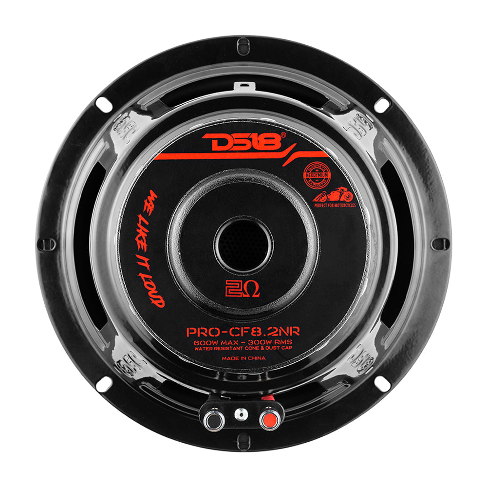 PRO-CF8.2NR Neodymium Carbon Fiber Water resistant Cone Mid-Bass Loudspeaker 300 Watts Rms 2-Ohm