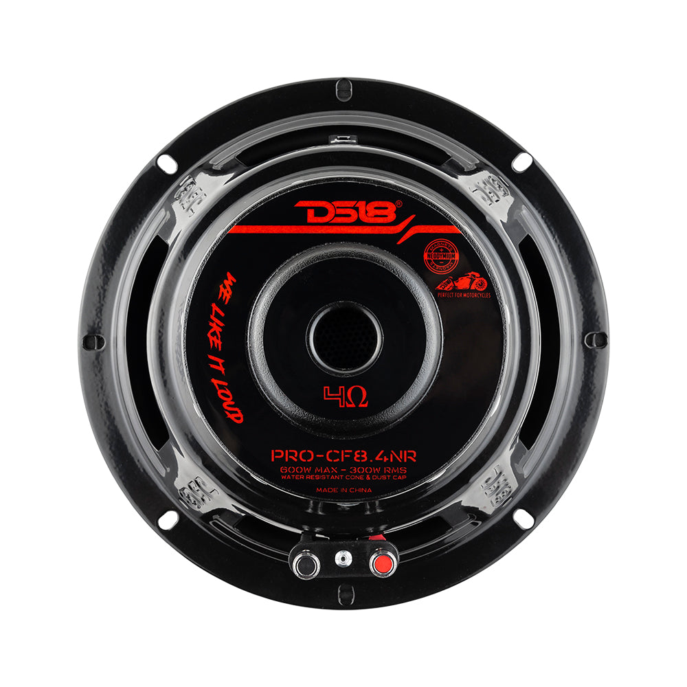 PRO-CF8.4NR Neodymium Carbon Fiber Water resistant Cone Mid-Bass Loudspeaker 300 Watts Rms 4-Ohm