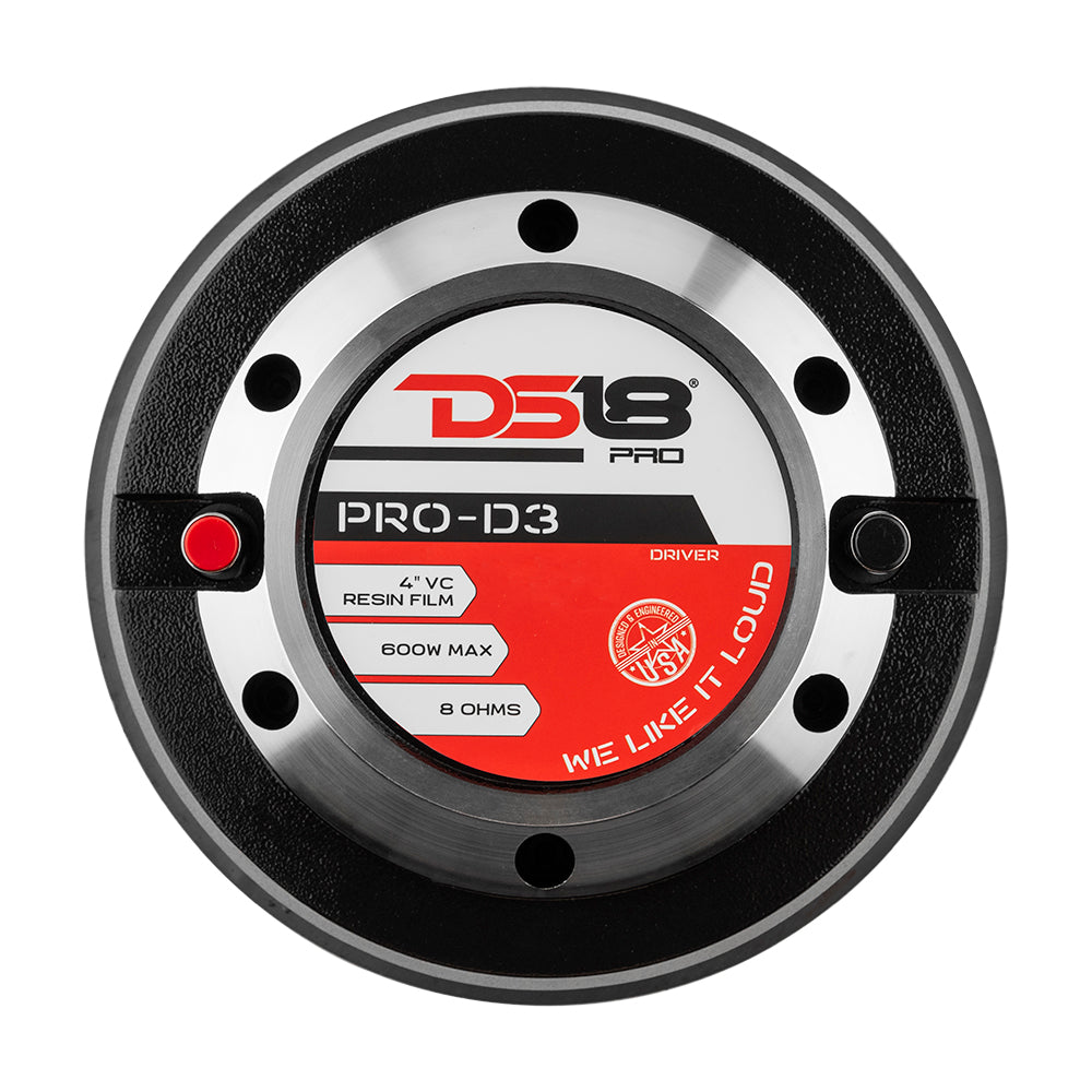 PRO-D3 Throat Bolt on Driver 600 Watts 4" Phenolic Vc 8-Ohm