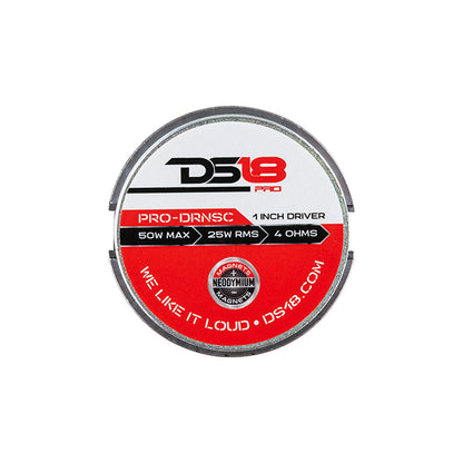 PRO-DRNSC 1" Throat Twist On Neodymium Driver 120 Watts 1" Composite Polyamide Vc 4-Ohm