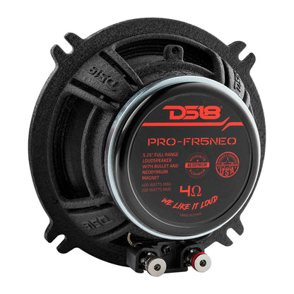 PRO-FR5NEO 5.25" Neodymium Full-Range Bullet Loudspeaker 200 Watts Rms 4-Ohm