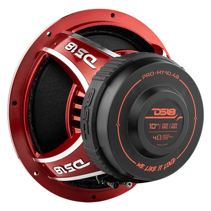 PRO-HY10.4B 10" Water Resistant Hybrid Mid-Range Loudspeaker with Built-in Driver 350 Watts Rms 4-Ohm