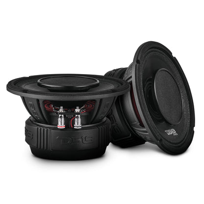 Altavoz coaxial híbrido de rango medio PRO-HY6.4B resistente al agua con cono y controlador incorporado, 225 vatios RMS, 4 ohmios 