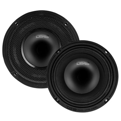 PRO-HY6.4MSL Shallow Coaxial Hybrid Mid-Range Loudspeaker with Built-in Driver 150 Watts Rms 4-Ohm