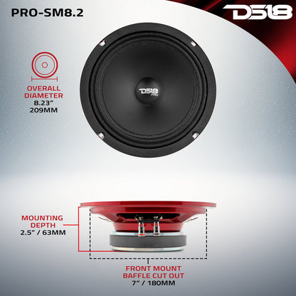 PRO-SM8.2 Shallow Water resistant Mid-Range Loudspeaker