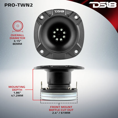 PRO-TWN2 High Compression Neodymium Hybrid Driver/Tweeter 100 Watts