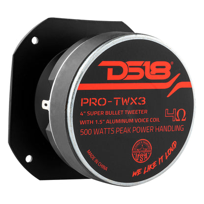 PRO-TWX3 Super Bullet Tweeter 250 Watts 1.5" Titanium 4-Ohm Vc