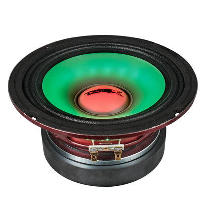 PRO-X6.4RGB 6.5" Mid-Range Loudspeaker with Dual RGB LED For Cone & Dust Cap 250 Watts 4-Ohm