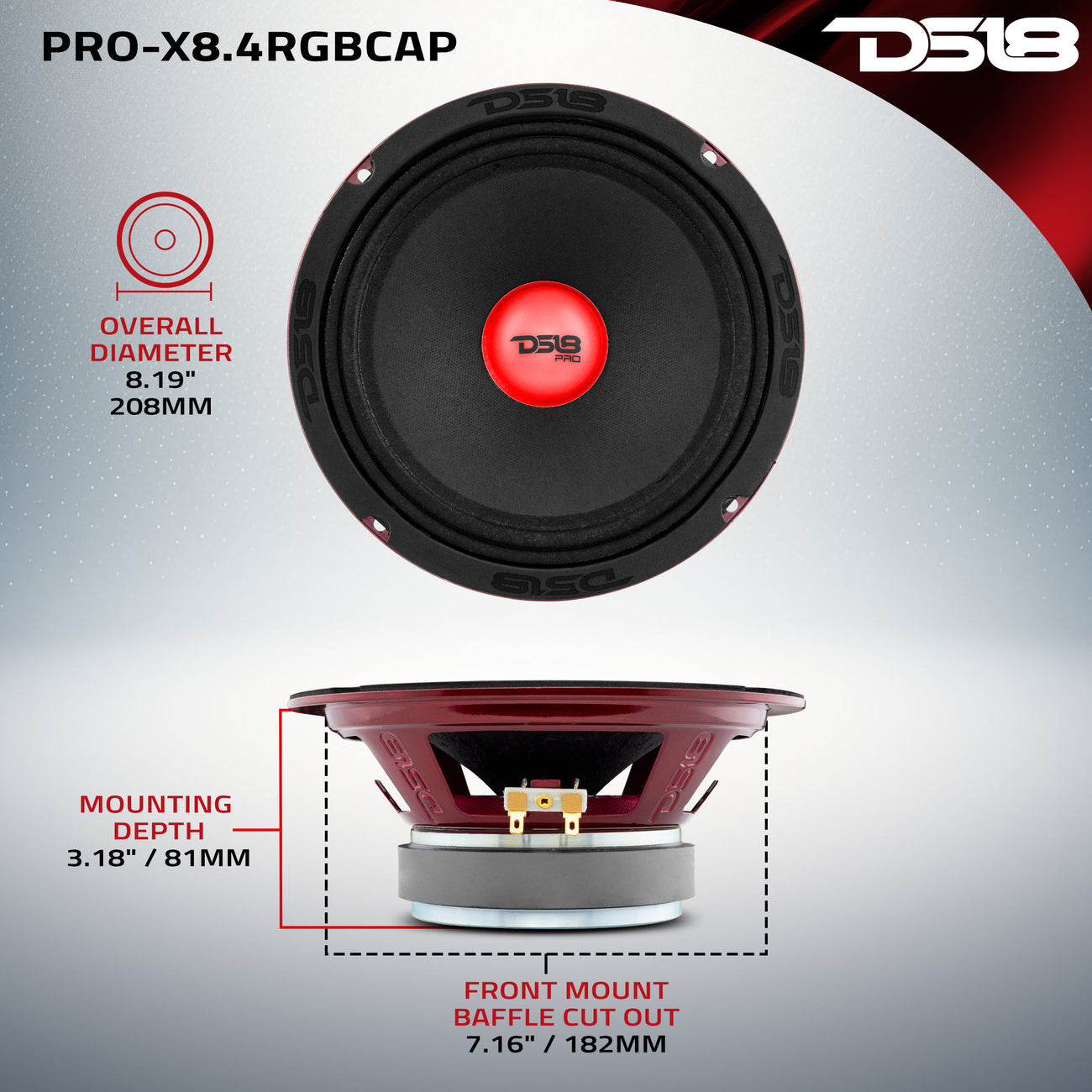 PRO-X8.4RGBCAP Mid-Range Loudspeaker