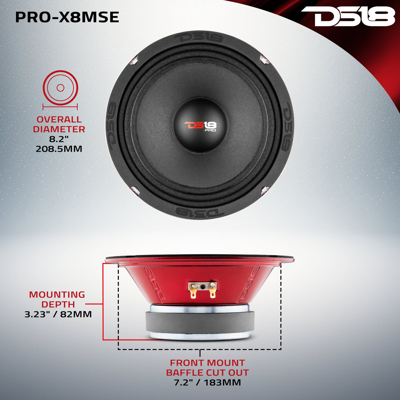 PRO-X8MSE  Mid-Range Loudspeaker