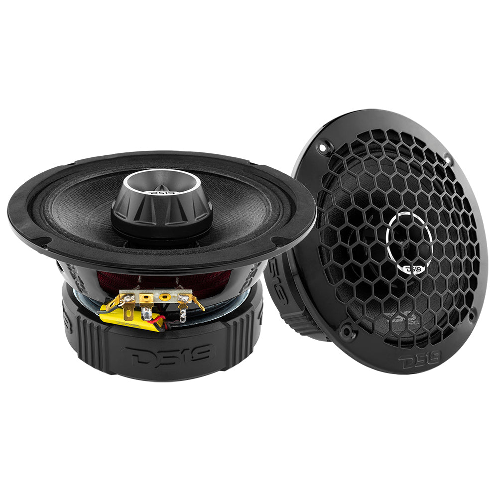 PRO-ZT6 Coaxial Mid-Range Loudspeaker with Water Resistant Cone Built-in Bullet Tweeter and Grill 225 Watts Rms 4-Ohm