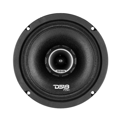 PRO-ZT6 Coaxial Mid-Range Loudspeaker with Water Resistant Cone Built-in Bullet Tweeter and Grill 225 Watts Rms 4-Ohm